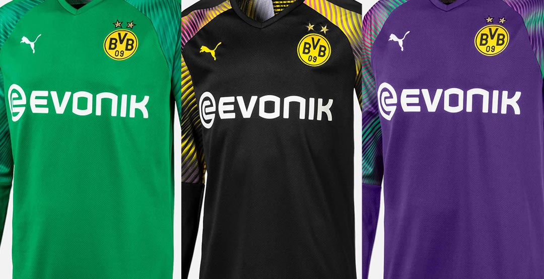 ba mẫu quần áo bóng đá thủ môn dortmund 2019-2020