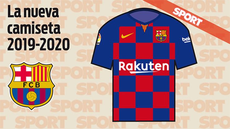những hạo tiết trên mẫu áo mùa giải 2019-20 của Barcelona