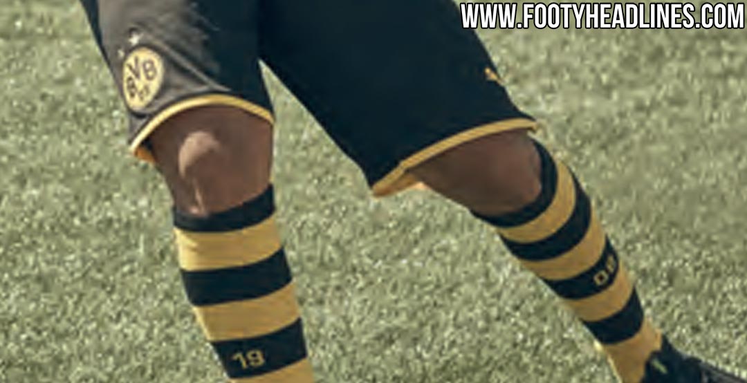Mẫu thiết kế dự kiến quần và vớ đá banh của CLB Dortmund 19-20