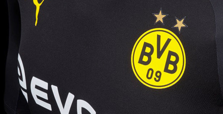 Màu sắc chủ đạo của chiếc áo đá banh sân khách thứ nhất của Dortmund 19-20