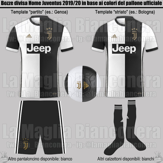 Mẫu thiết kế quần áo đá banh sân nhà mùa giải 2019-20 của Juventus