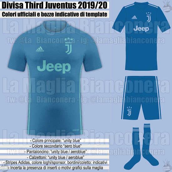Quần áo đá banh và vớ trong bộ đồ thì đấu bóng đá của Juventus 19-20