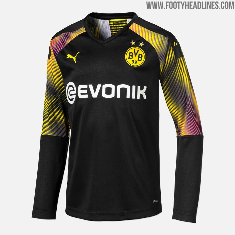 mẫu quần áo bóng đá thủ môn dortmund 2019-2020 màu đen