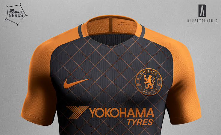 Mẫu áo đá banh và màu sắc của Chelsea vào năm 2017